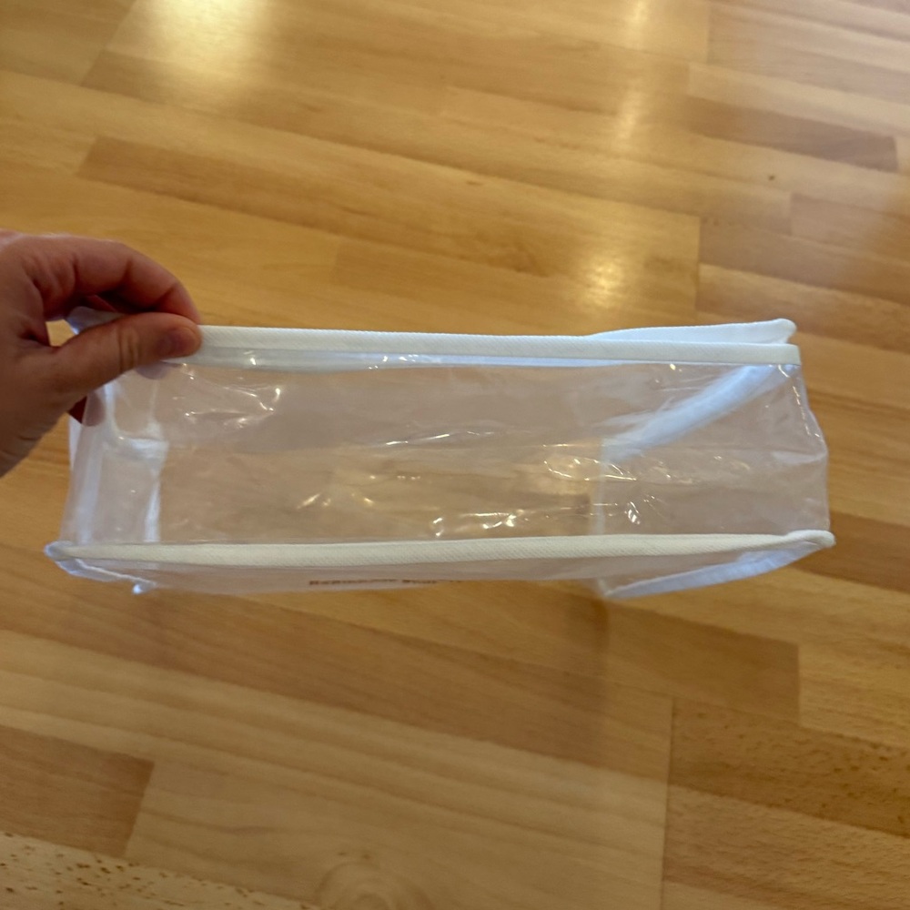 SOLD ELSEWHERE Clear Travel Organizer with White Trim - Picture 2 of 7